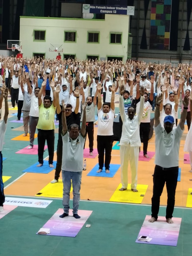 12th Anniversary of International Day of Yoga celebrated at KIIT & KISS 